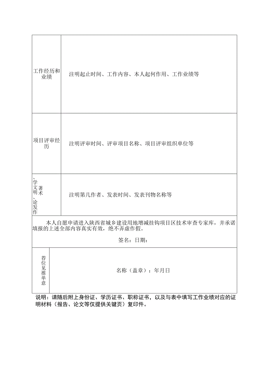 陕西省城乡建设用地增减挂钩项目区技术审查专家申报表.docx_第2页