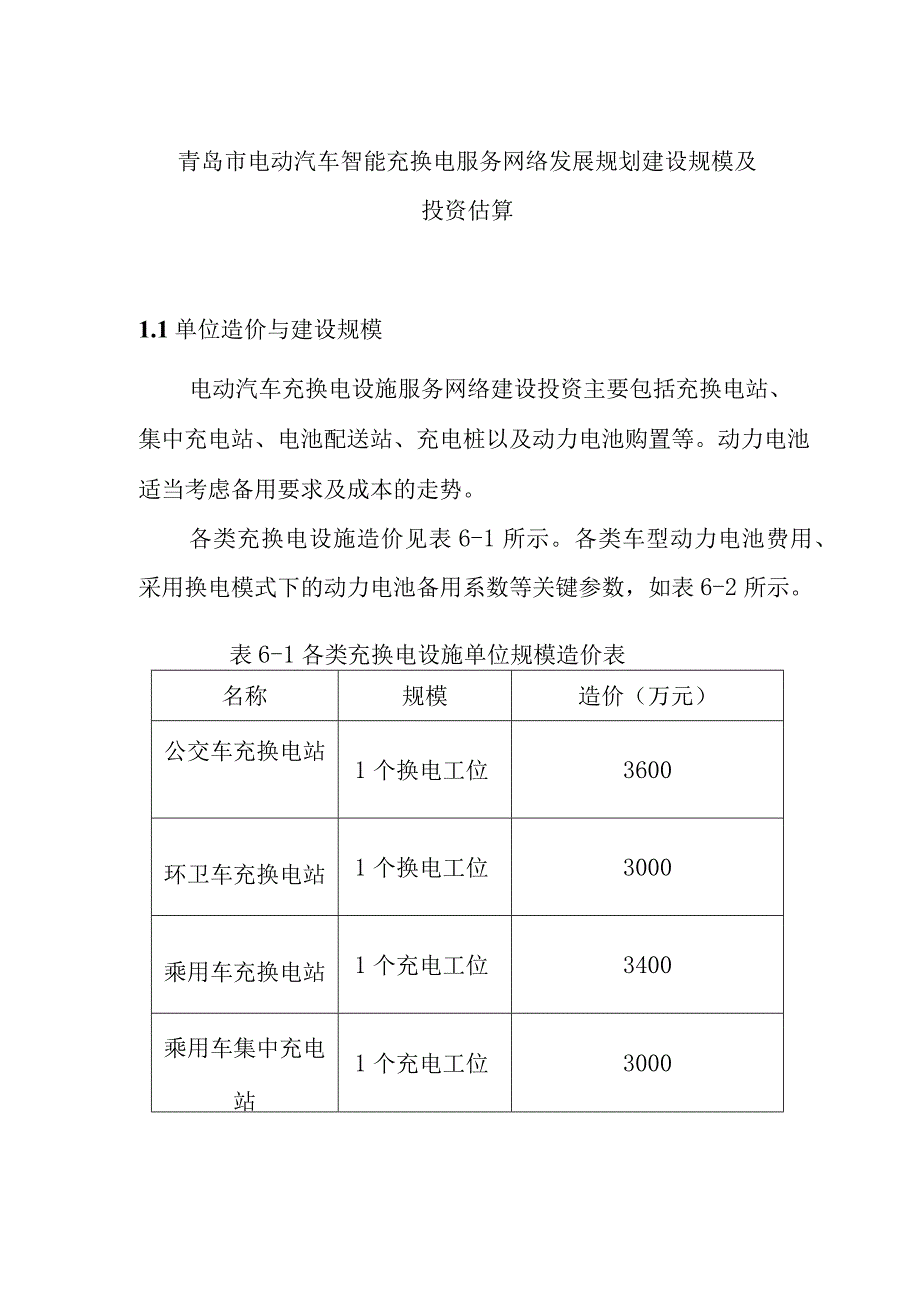 青岛市电动汽车智能充换电服务网络发展规划建设规模及投资估算.docx_第1页