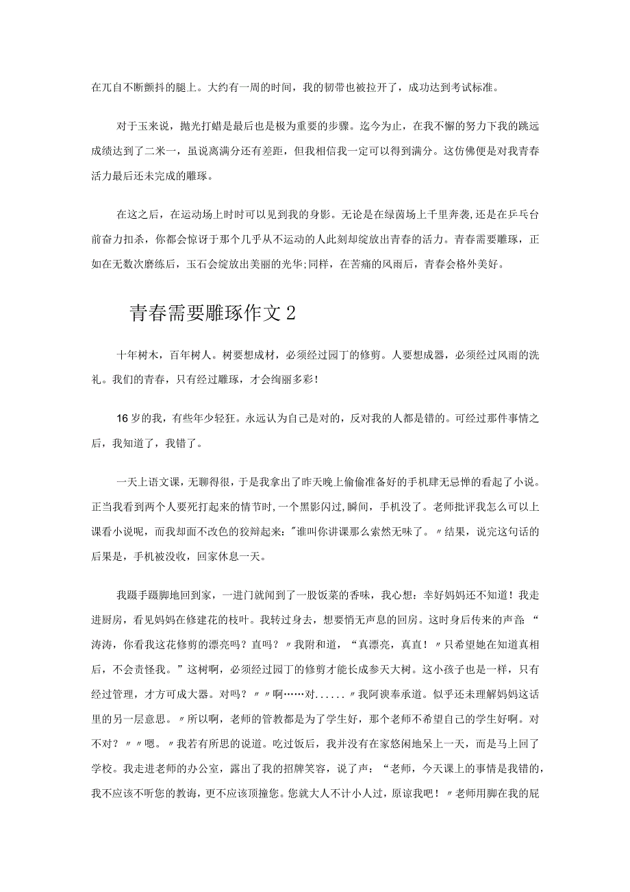 青春需要雕琢作文.docx_第2页