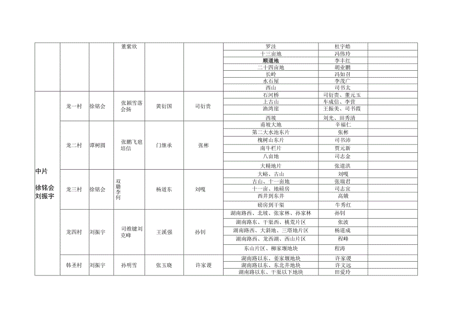 龙泉镇夏季农作物秸秆禁烧责任区域划分表.docx_第2页