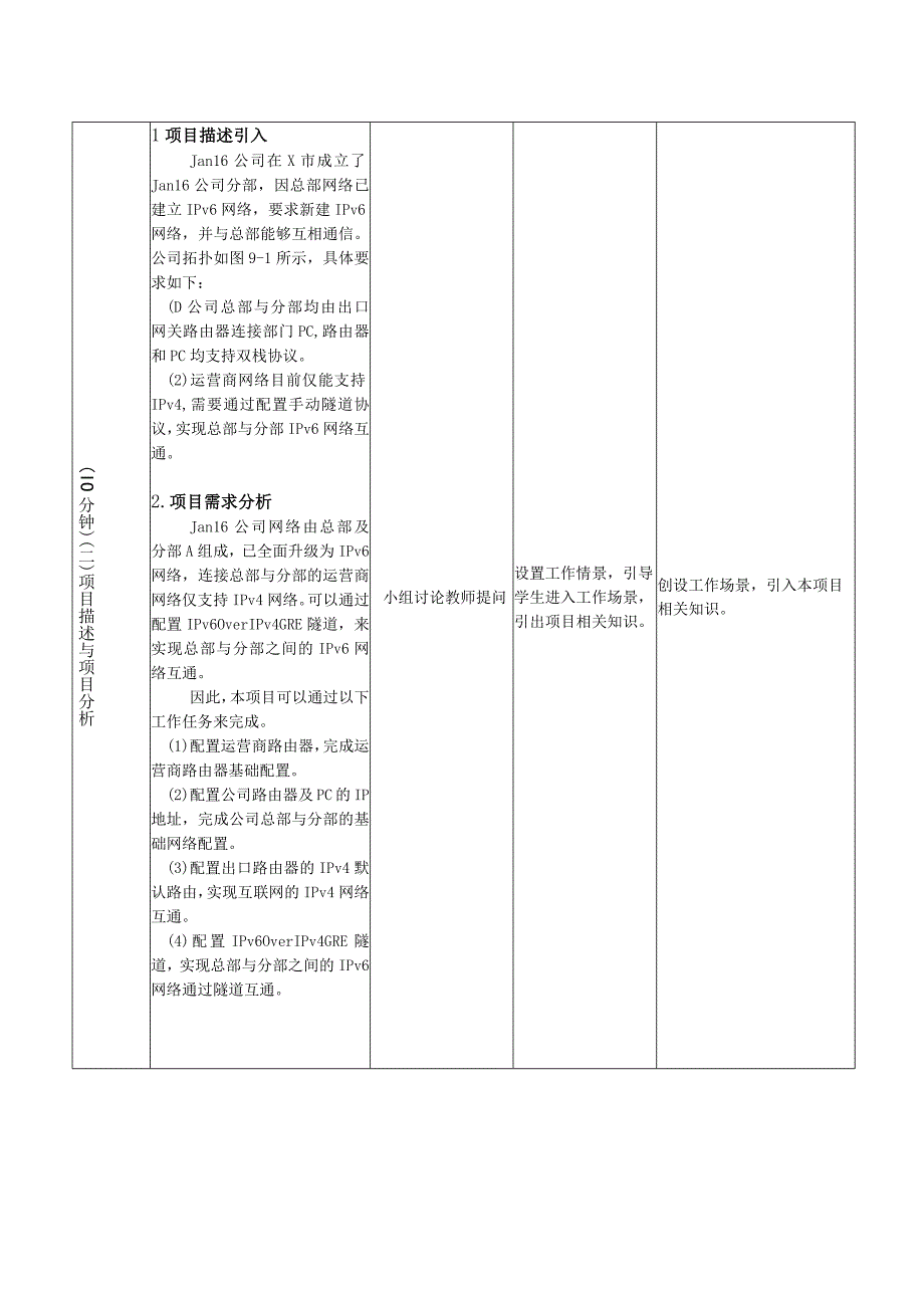 项目9 使用GRE隧道实现Jan16公司与分部的互联教案.docx_第3页