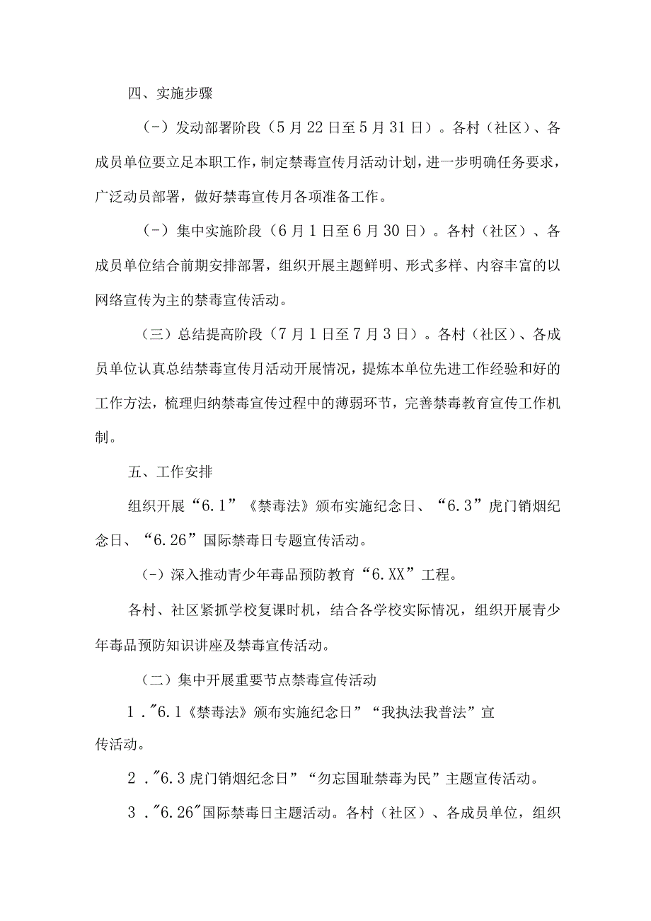 高等大学校开展2023年全民禁毒宣传月主题活动方案 汇编8份.docx_第2页