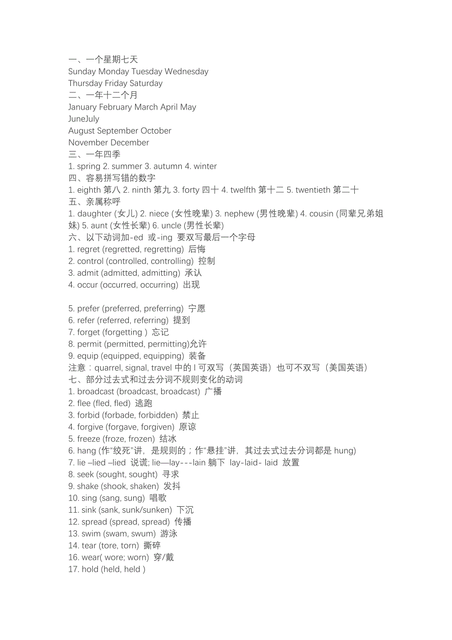 小学英语必背100个基础知识.docx_第1页