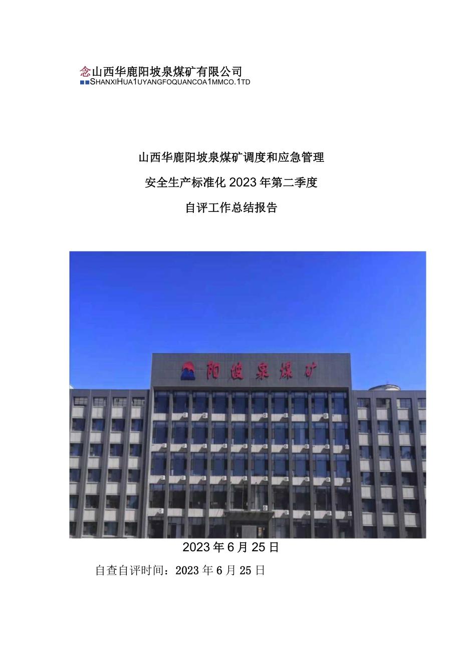 2021年第二季度标准化自评报告.docx_第1页