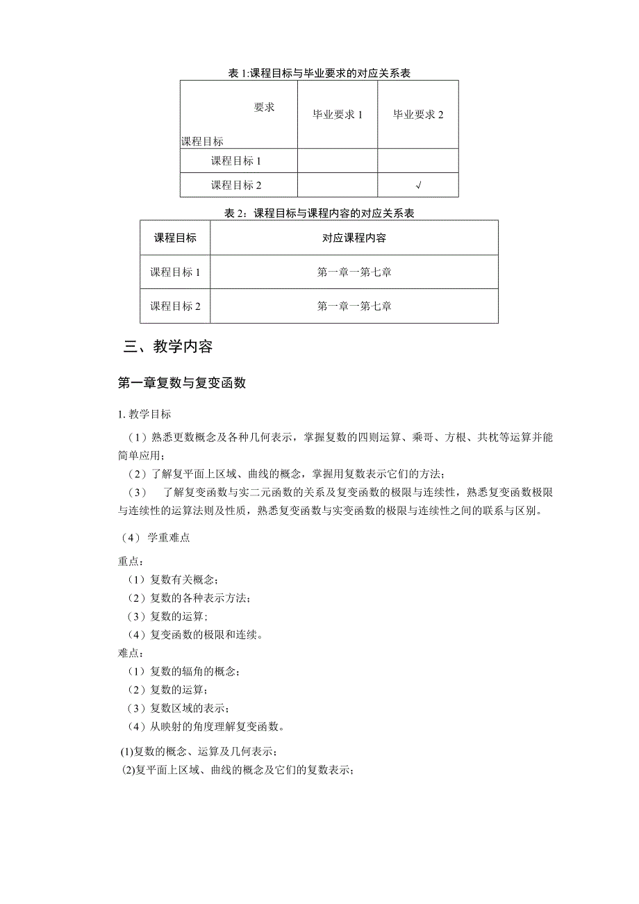 2021级-《复变函数与积分变换》课程大纲（沈纪苹）新版.docx_第2页