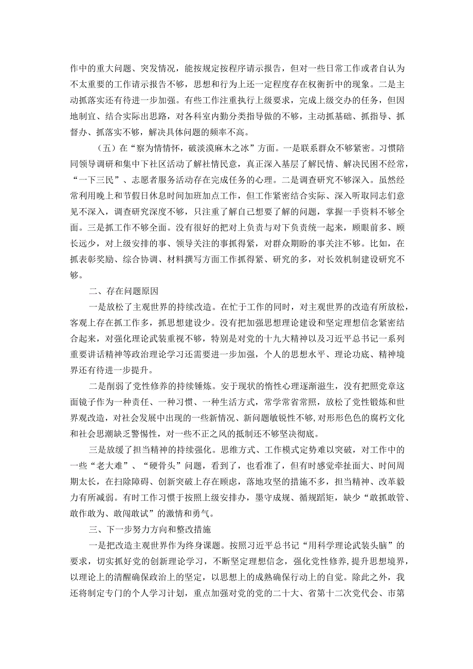 市局干部个人自查剖析发言提纲.docx_第2页