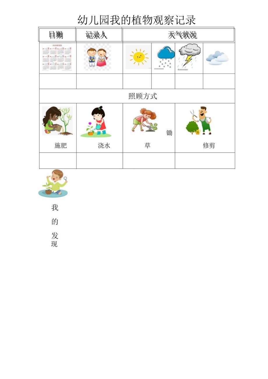 幼儿园植物观察记录.docx_第1页