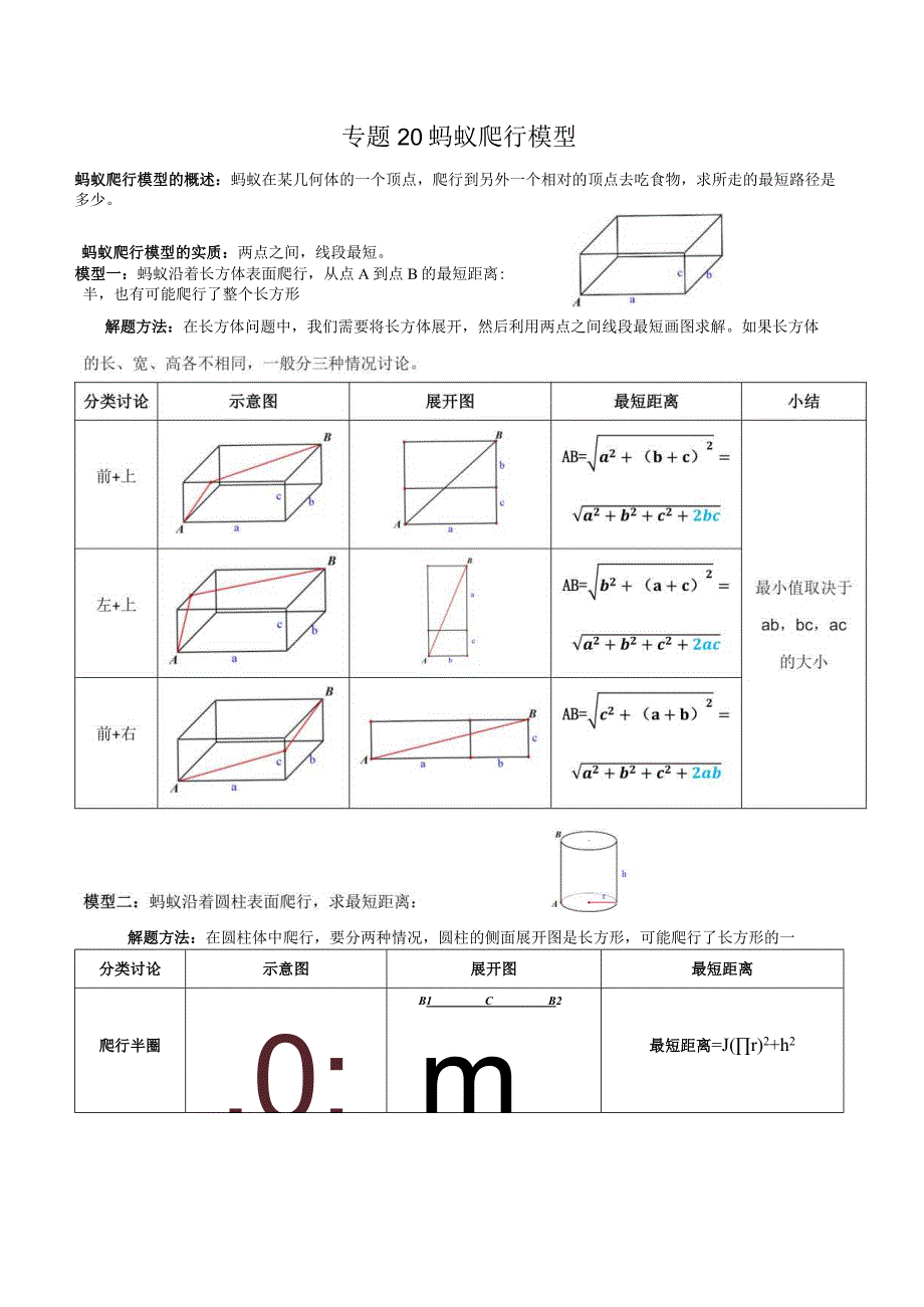 专题20 蚂蚁爬行模型（原卷版）.docx_第1页