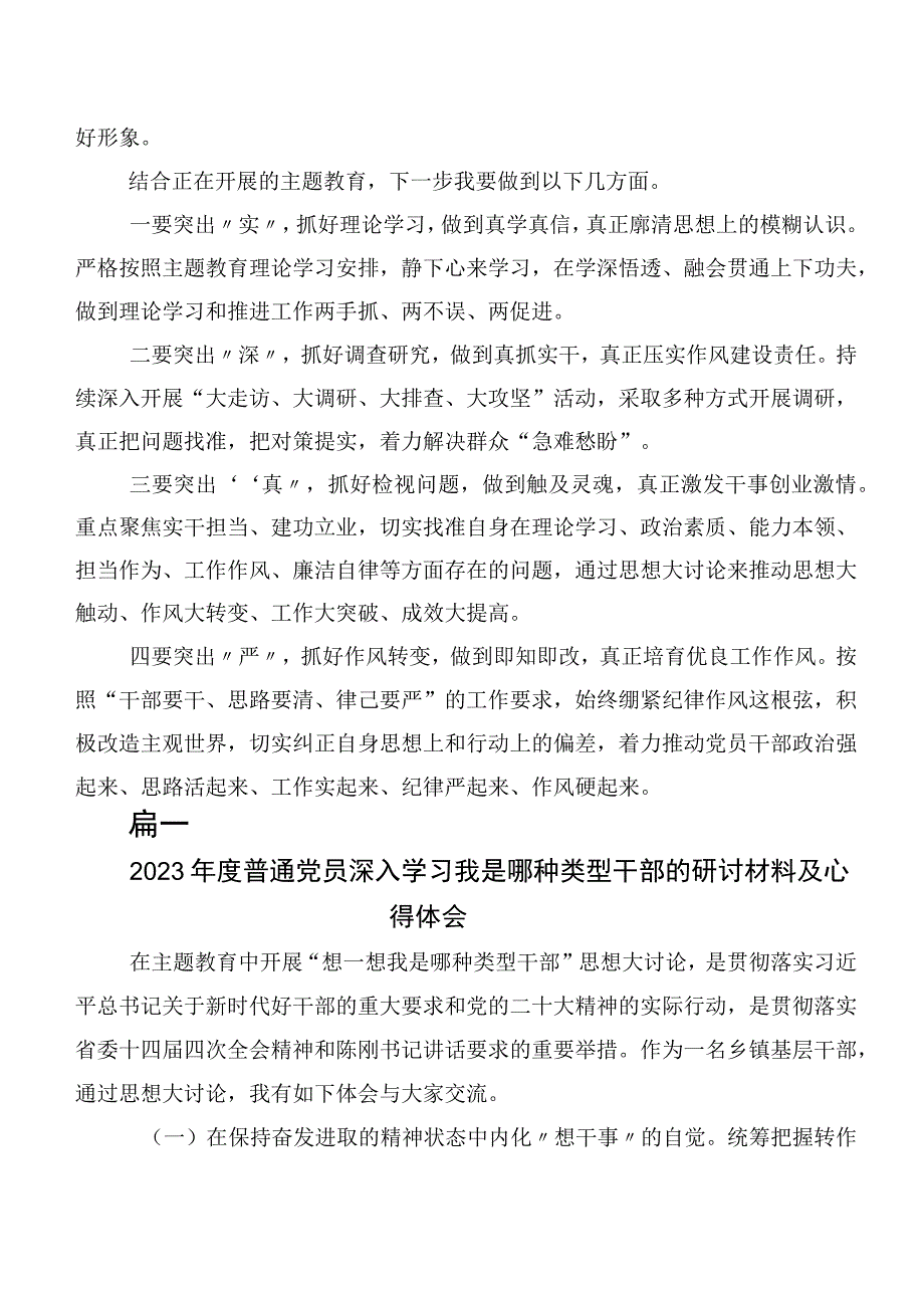 十篇2023年度“我是哪种类型干部”研讨交流发言材.docx_第3页