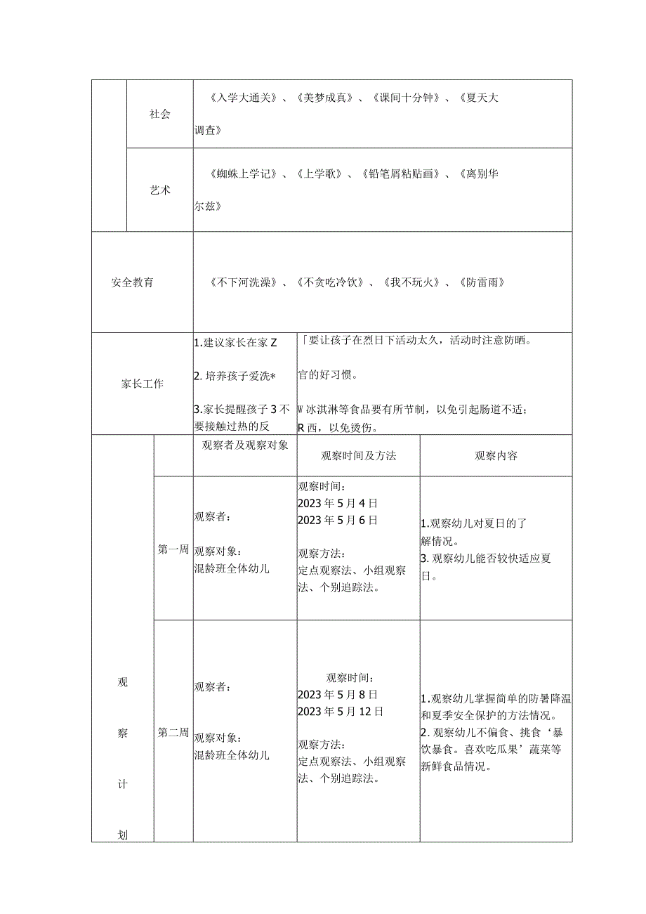 幼儿园六月教育活动计划表.docx_第3页