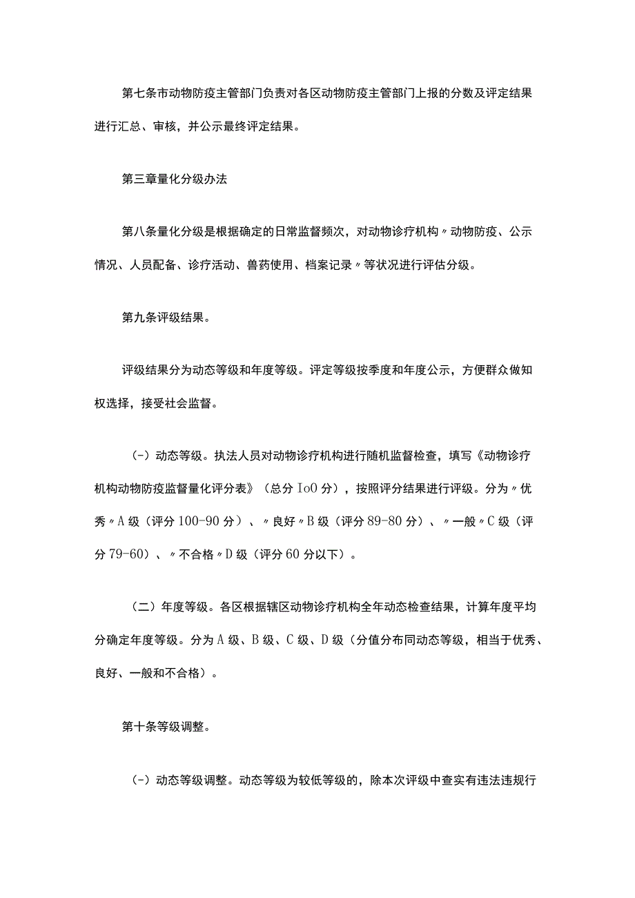 上海市动物诊疗机构动物防疫监督量化分级管理实施办法-全文、评分表及解读.docx_第2页