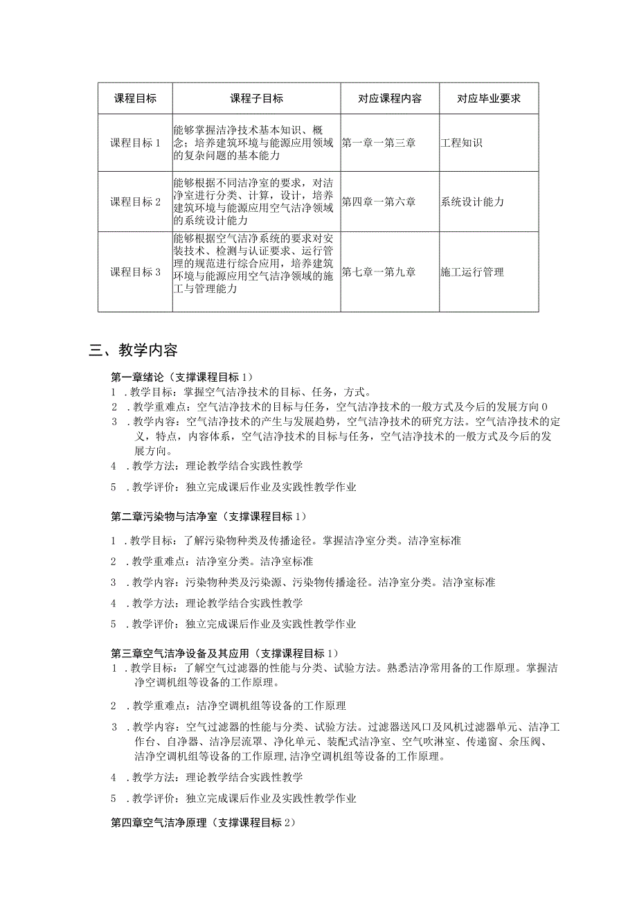 《空气洁净技术》教学大纲---成恒生.docx_第2页