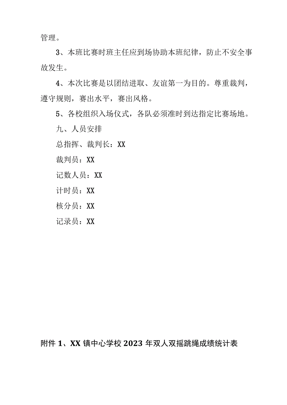 XX镇中心学校2023-2024学年度跳绳比赛活动方案.docx_第3页