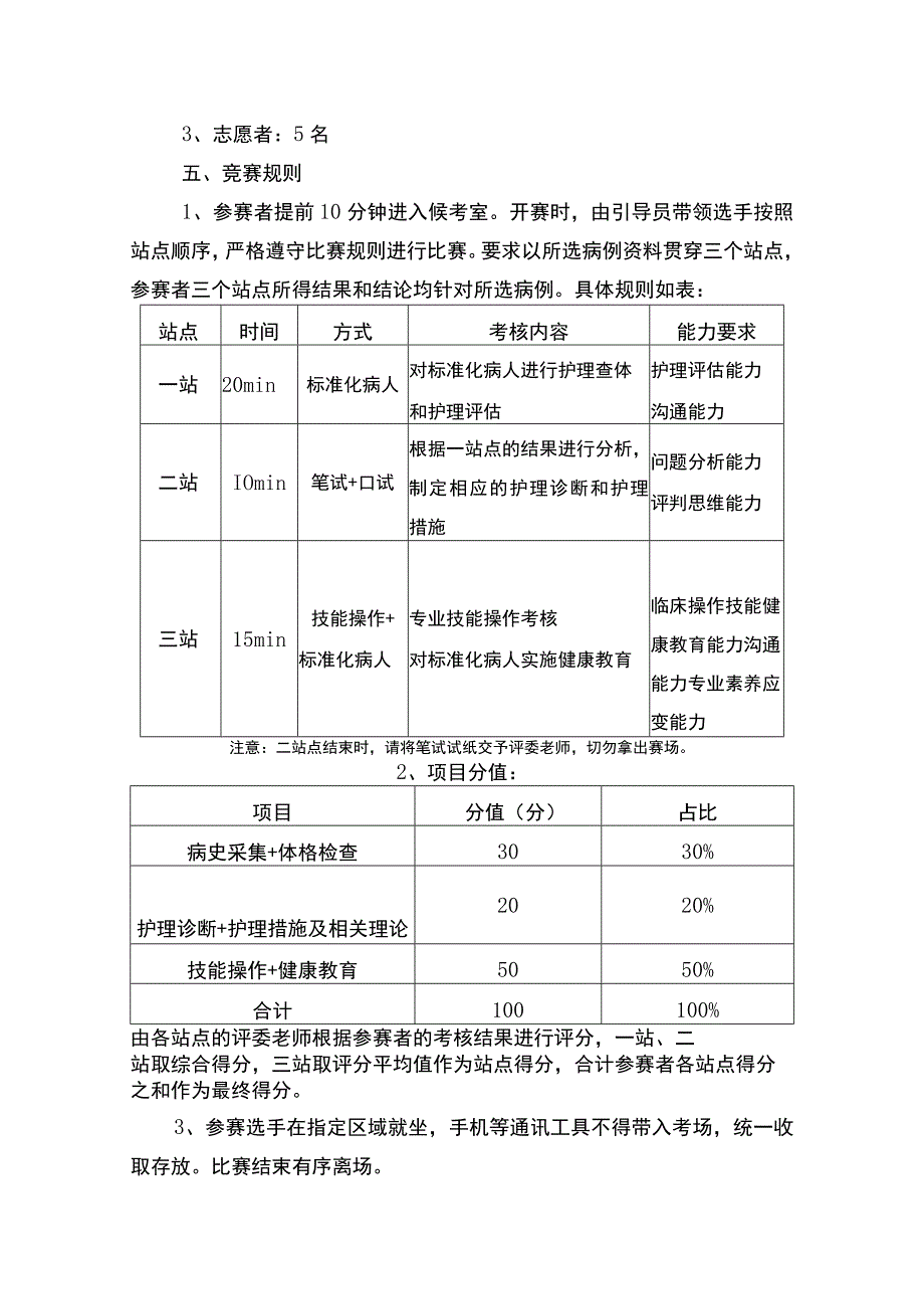 医院多站式考核护理技能大赛方案.docx_第2页