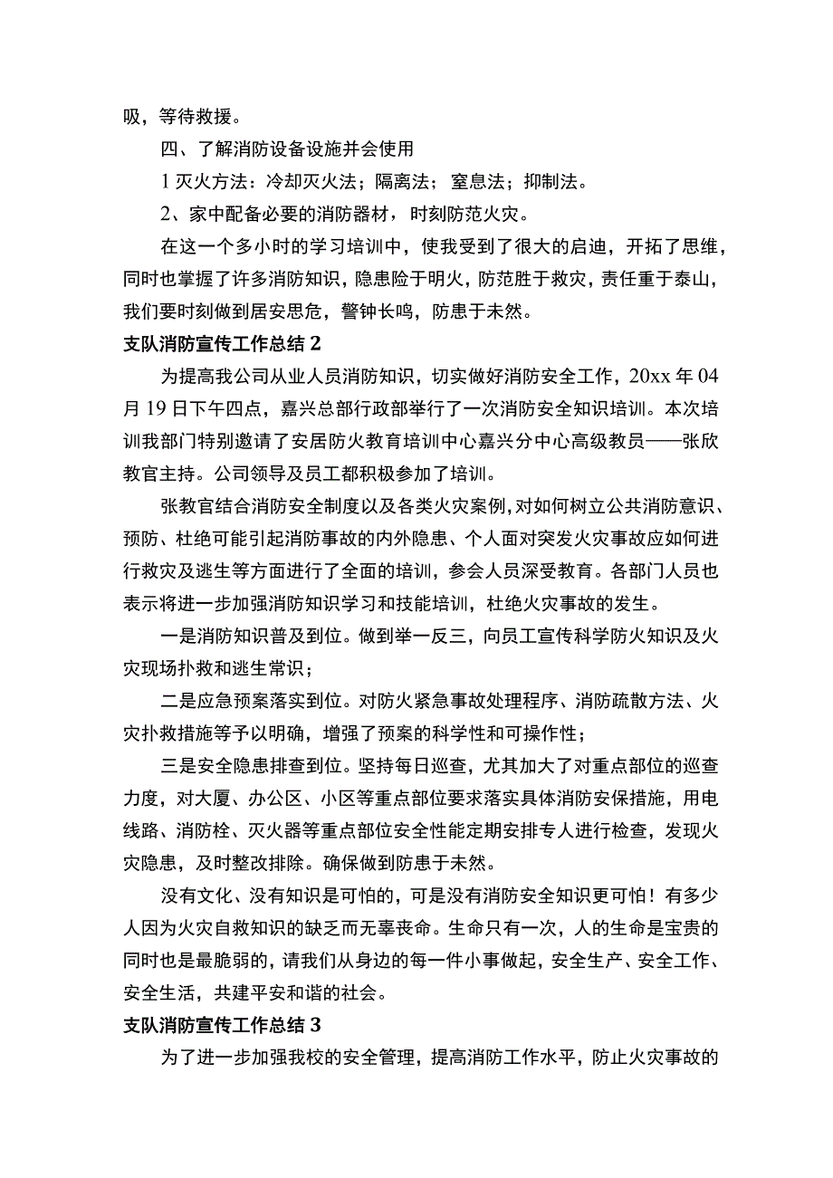 支队消防宣传工作总结.docx_第2页