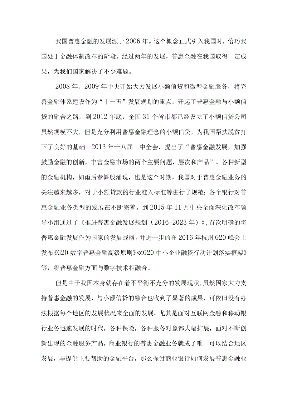 商业银行普惠金融业务发展策略调查研究报告.docx_第3页