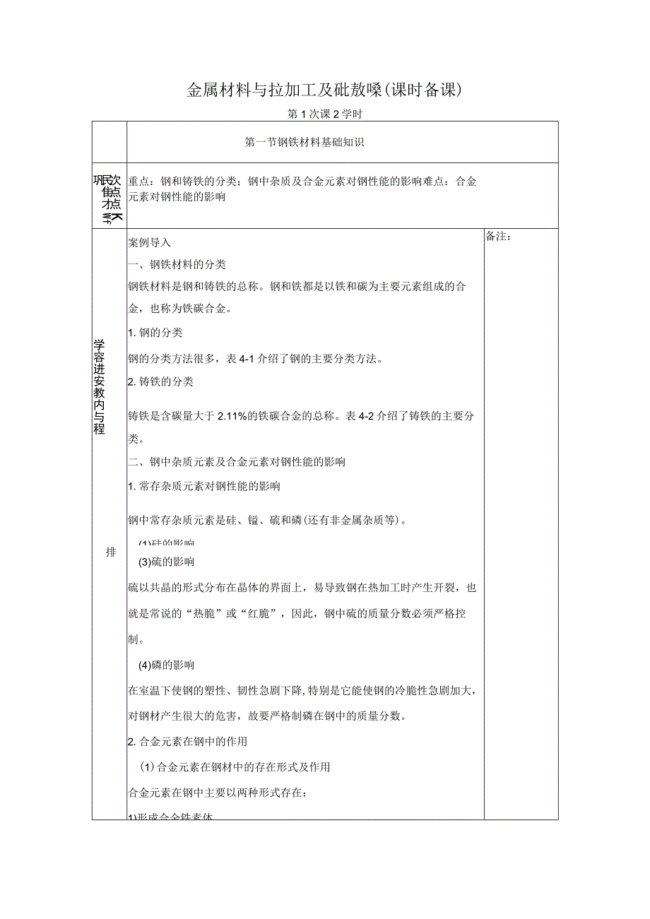 金属材料与热加工基础 教案 李蕾 第四章常用金属材料的应用.docx_第3页