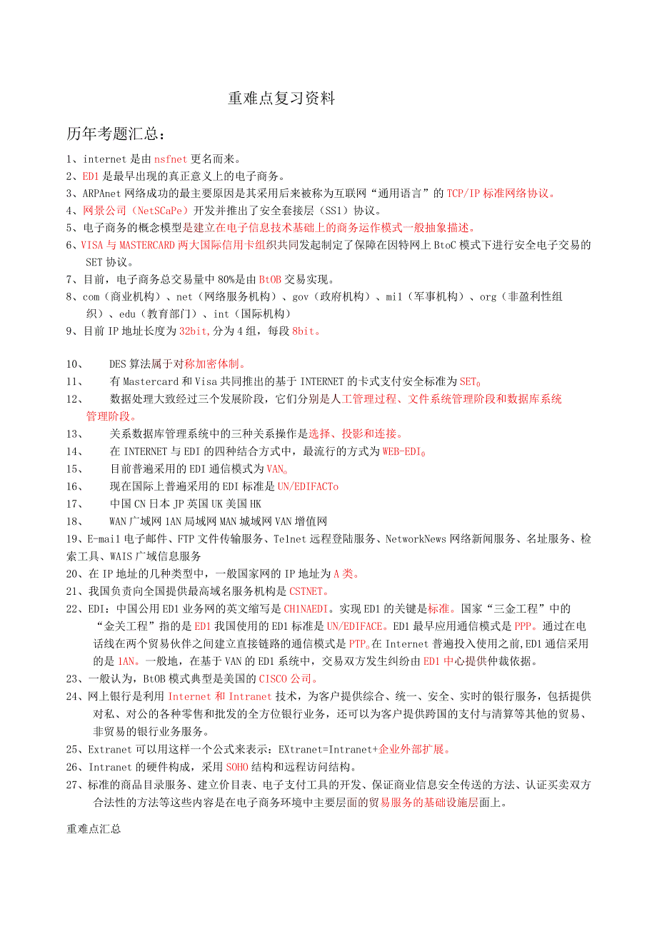 电子商务设计师重难点复习资料.docx_第1页