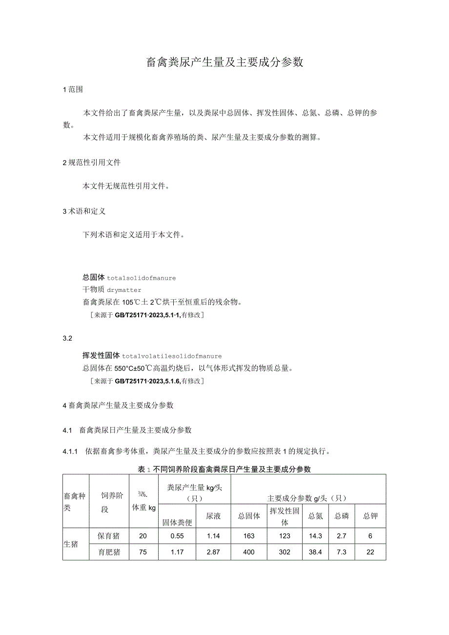 畜禽粪尿产生量及主要成分参数.docx_第3页