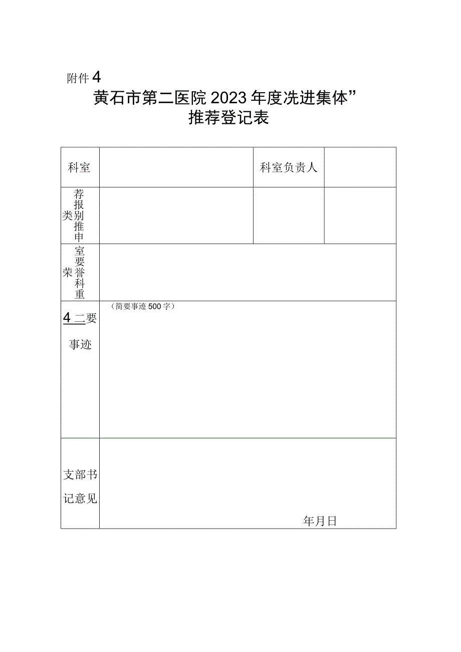 黄石市第二医院2022年度先进集体、先进个人、优秀志愿者申报表.docx_第2页