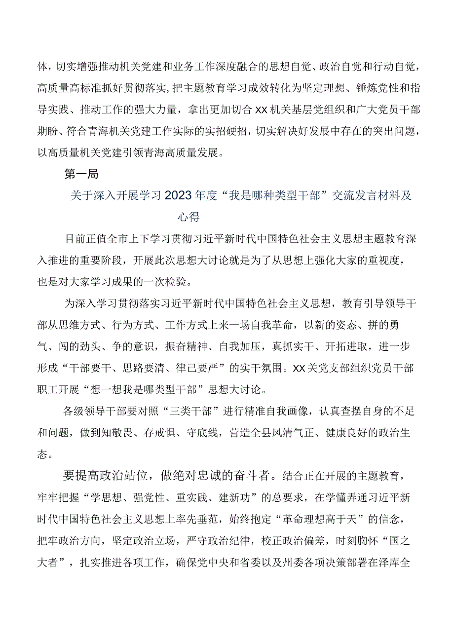 （八篇）“我是哪种类型干部”研讨交流发言提纲及心得感悟.docx_第3页