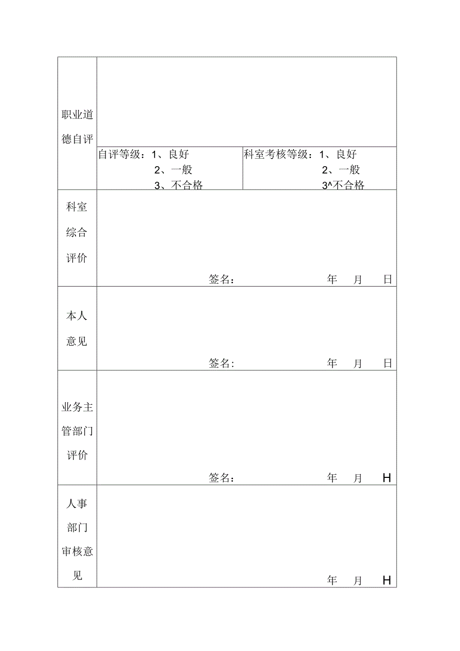 绵阳市第三人民医院卫生专业技术人员审核评估表.docx_第3页