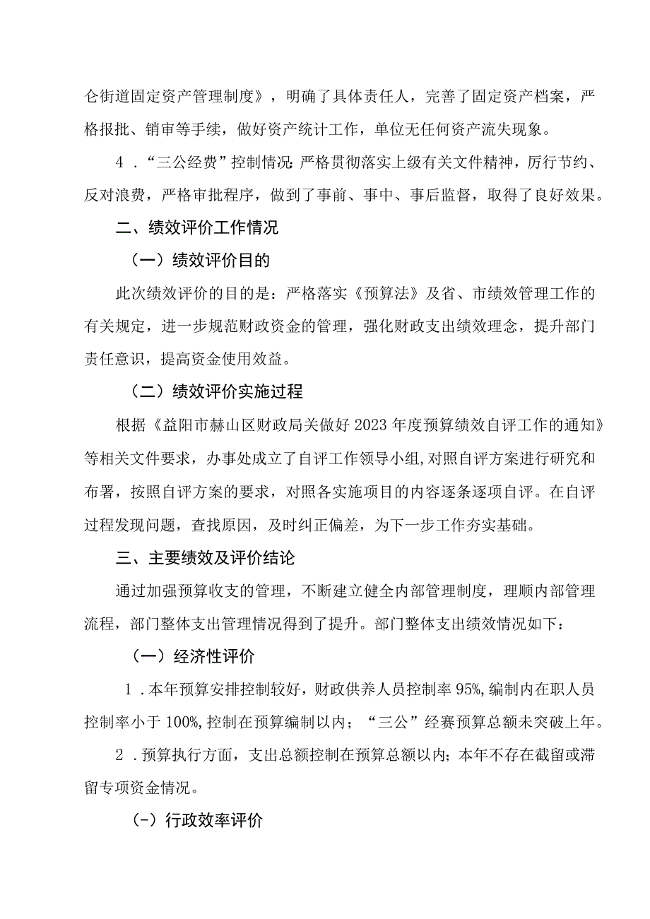 益阳市赫山区桃花仑街道办事处2021年度部门整体支出绩效评价报告.docx_第3页