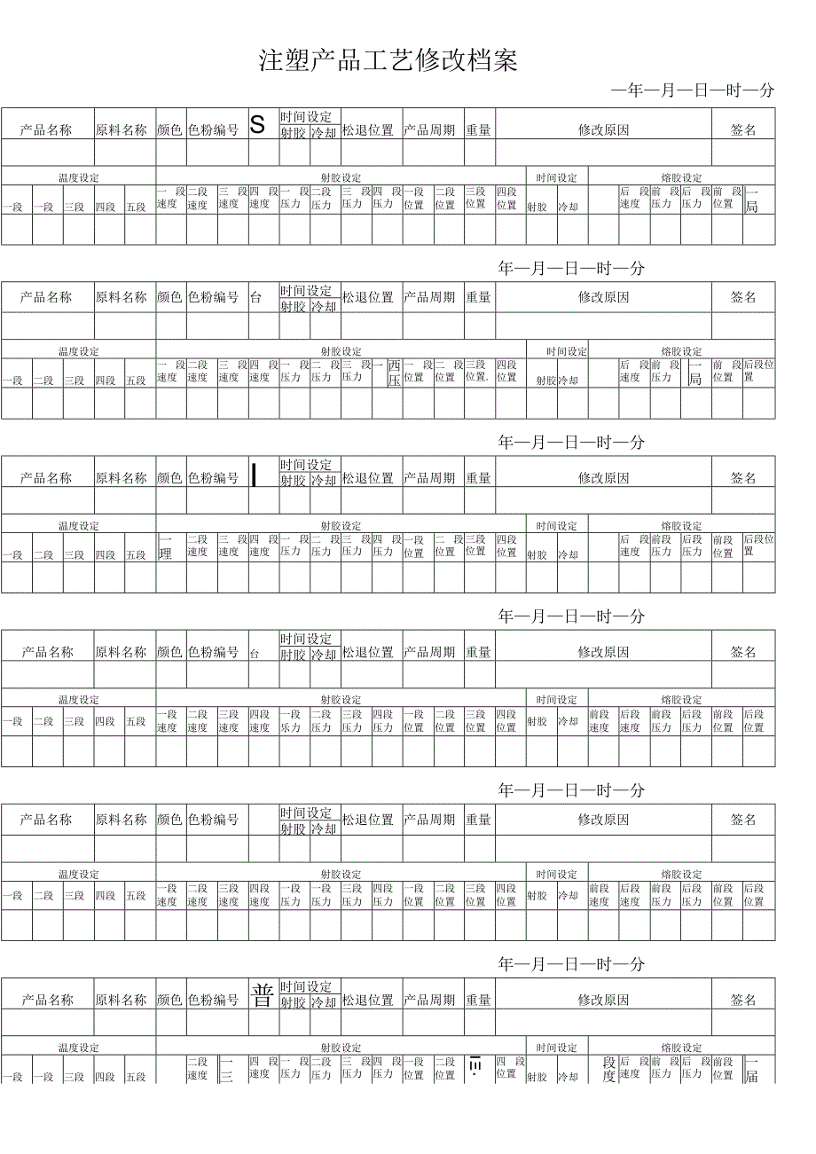 注塑产品工艺修改档案.docx_第1页