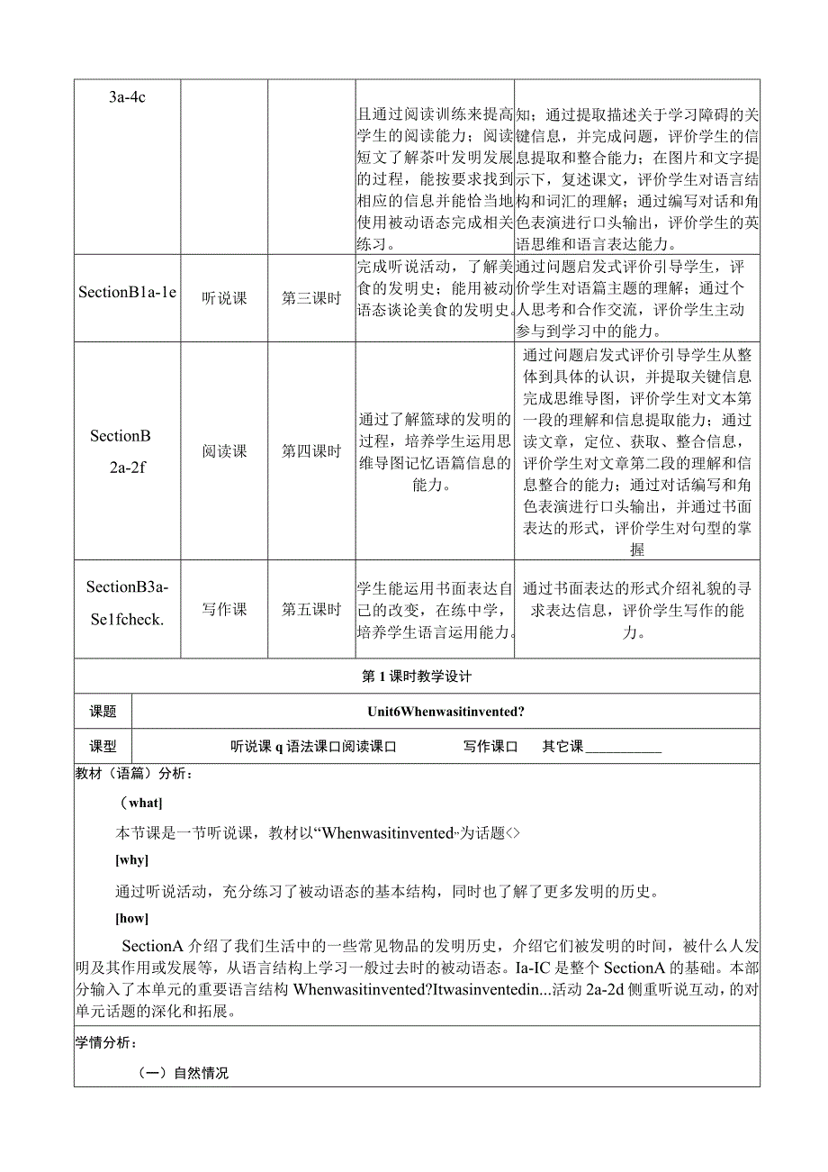 Section A 1a-2d 大单元教学设计Unit 6 When was it invented.docx_第3页