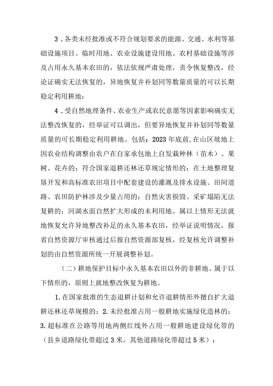 XX乡耕地和永久基本农田内非耕地整改处置方案.docx_第3页