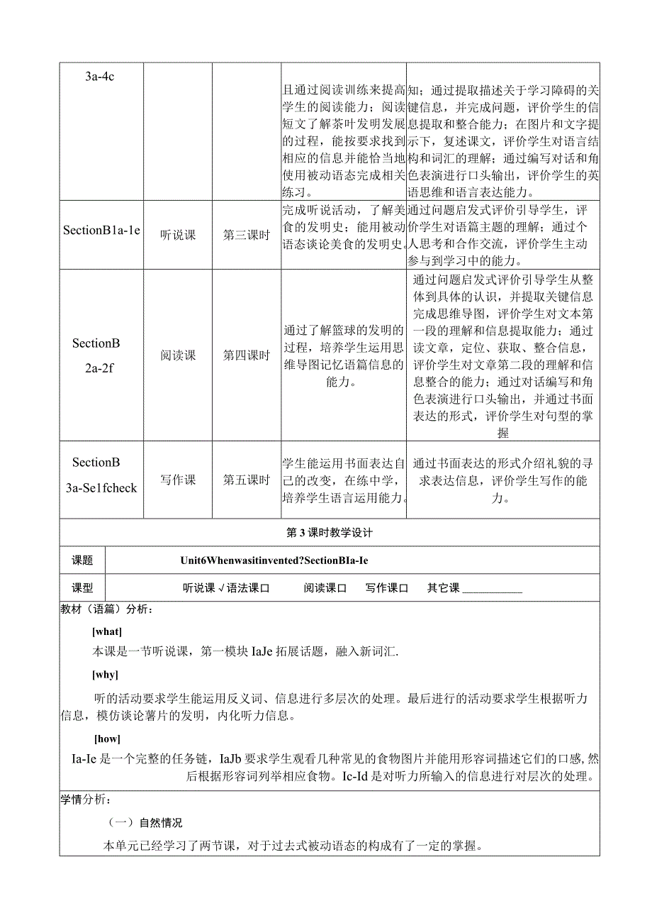 Section B 1a -1e 大单元教学设计Unit 6 When was it invented.docx_第3页