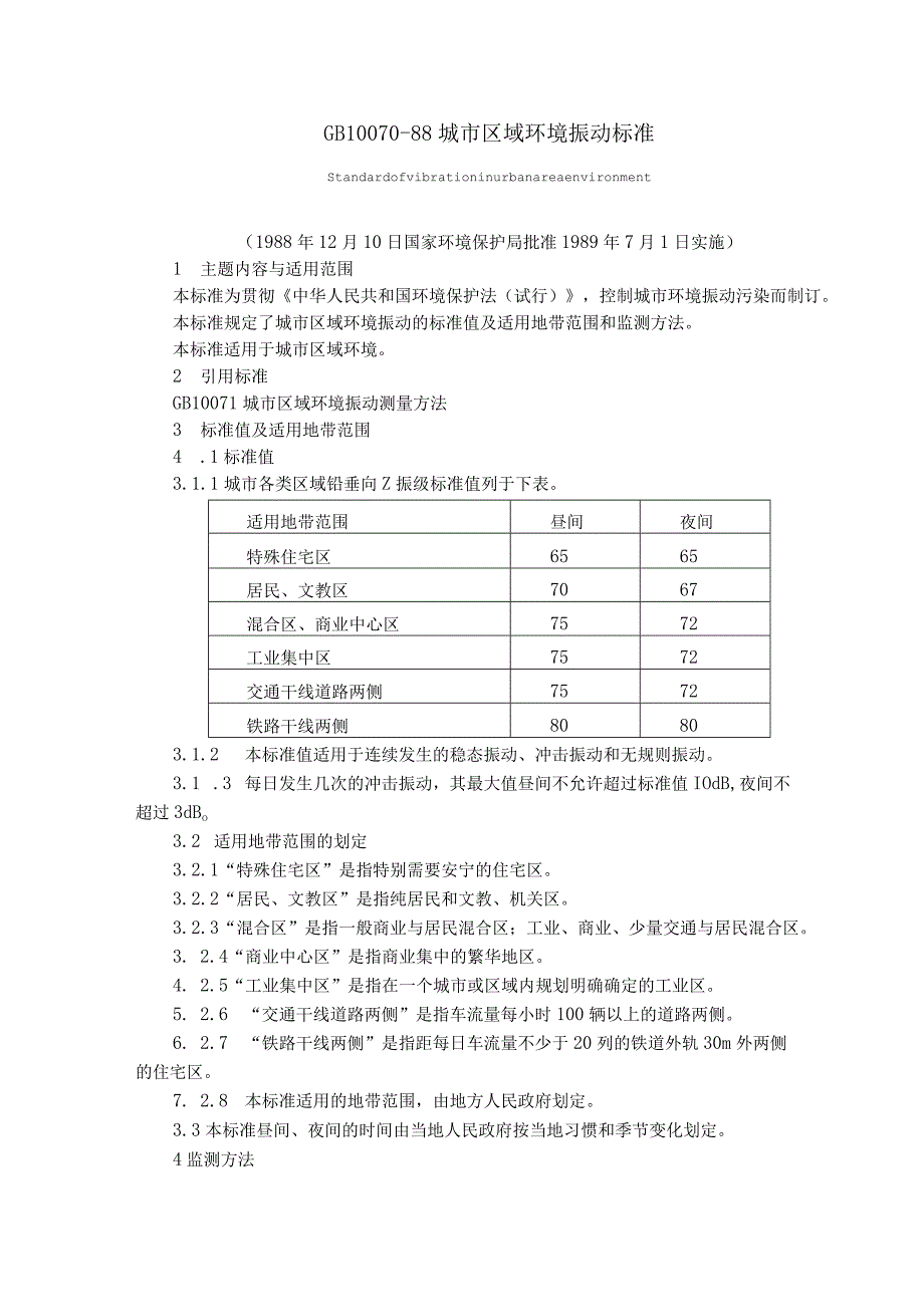 GB10070-88 城市区域环境振动标准.docx_第1页