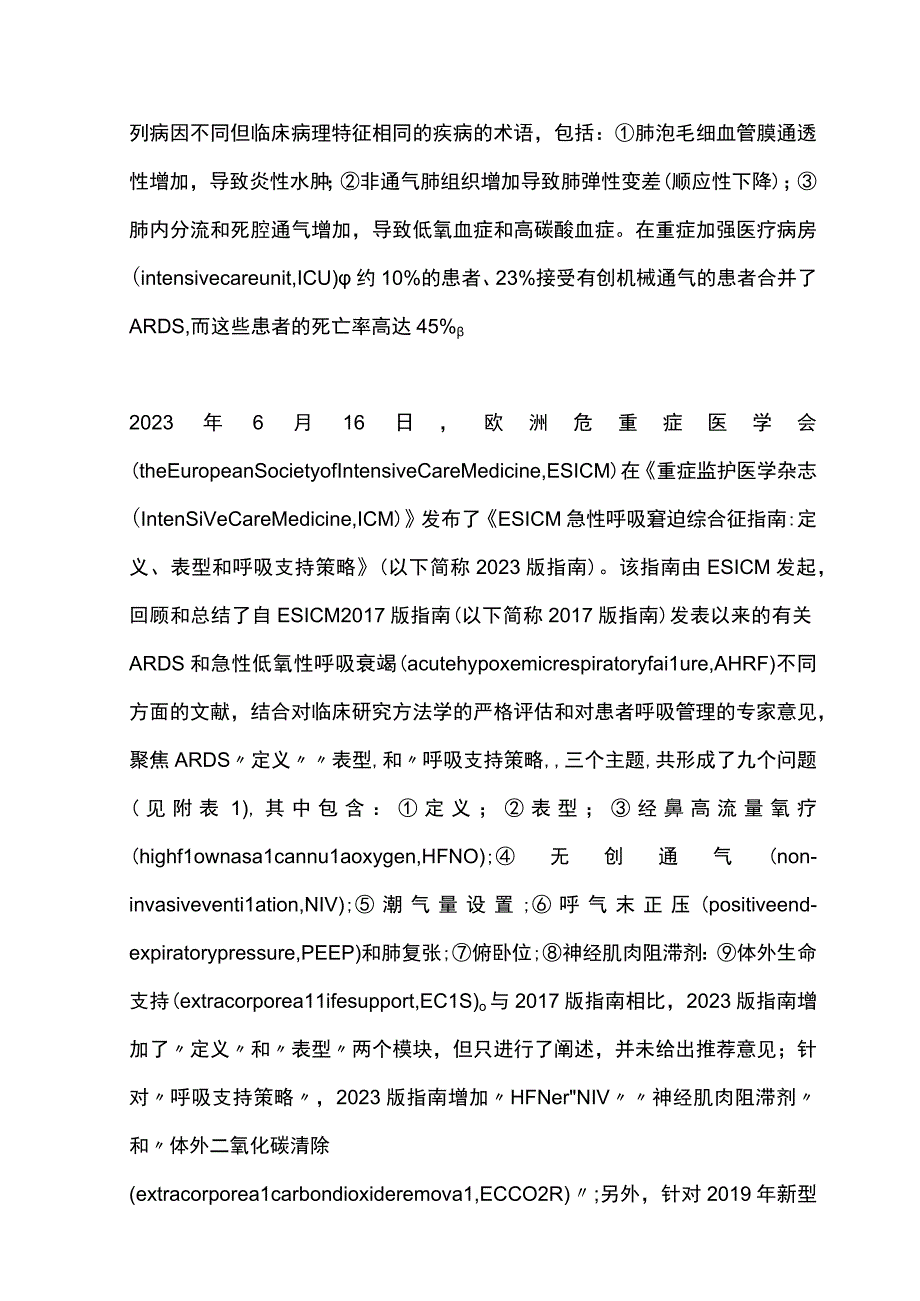 2024《ESICM急性呼吸窘迫综合征指南：定义、表型和呼吸支持策略》解读.docx_第2页