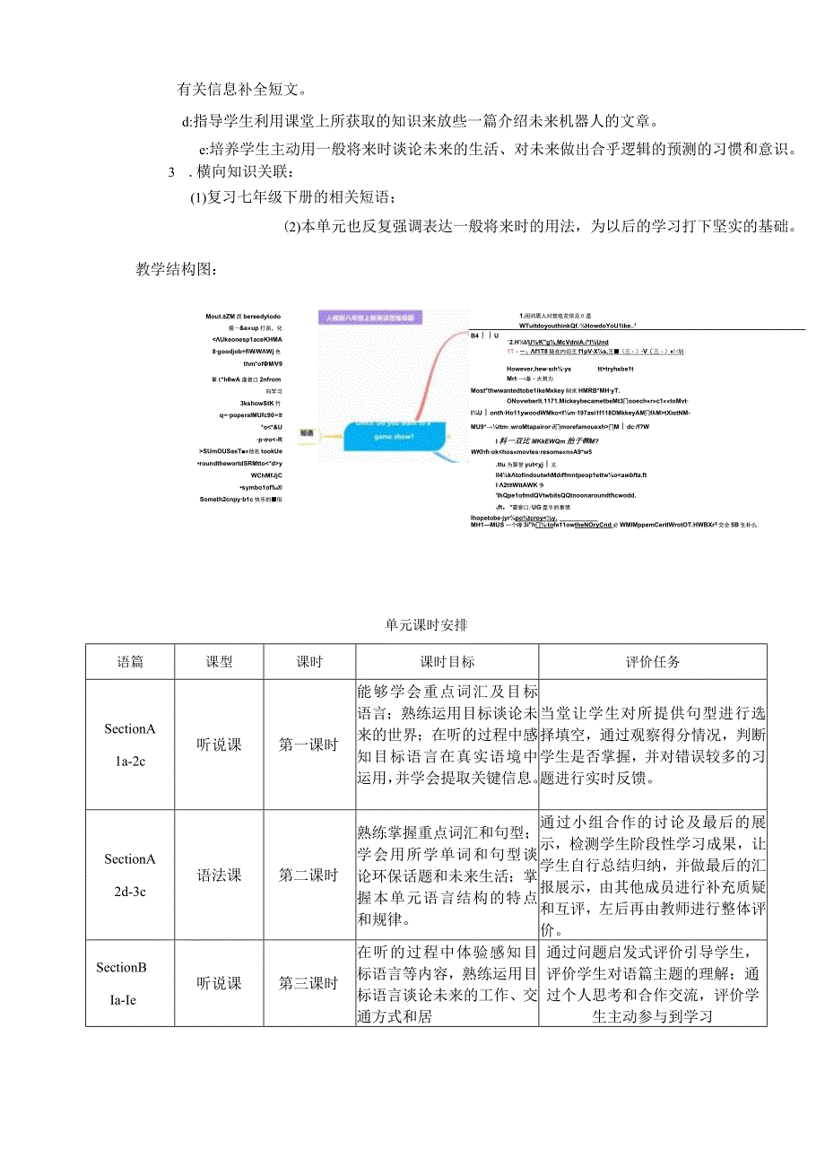 Section A 2d-3c 大单元教学设计 人教版目标八年级上册Unit 7 Will people have robots.docx_第2页