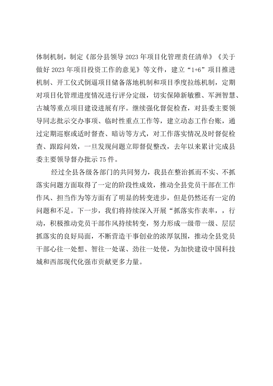 关于整治抓而不实、不抓落实 问题工作开展情况的报告.docx_第3页