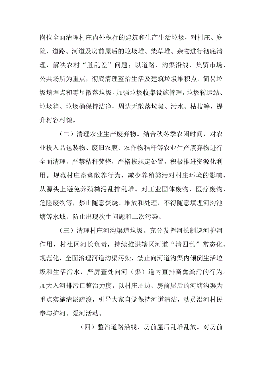 XX镇关于开展村庄清洁行动百日攻坚战的实施方案.docx_第2页