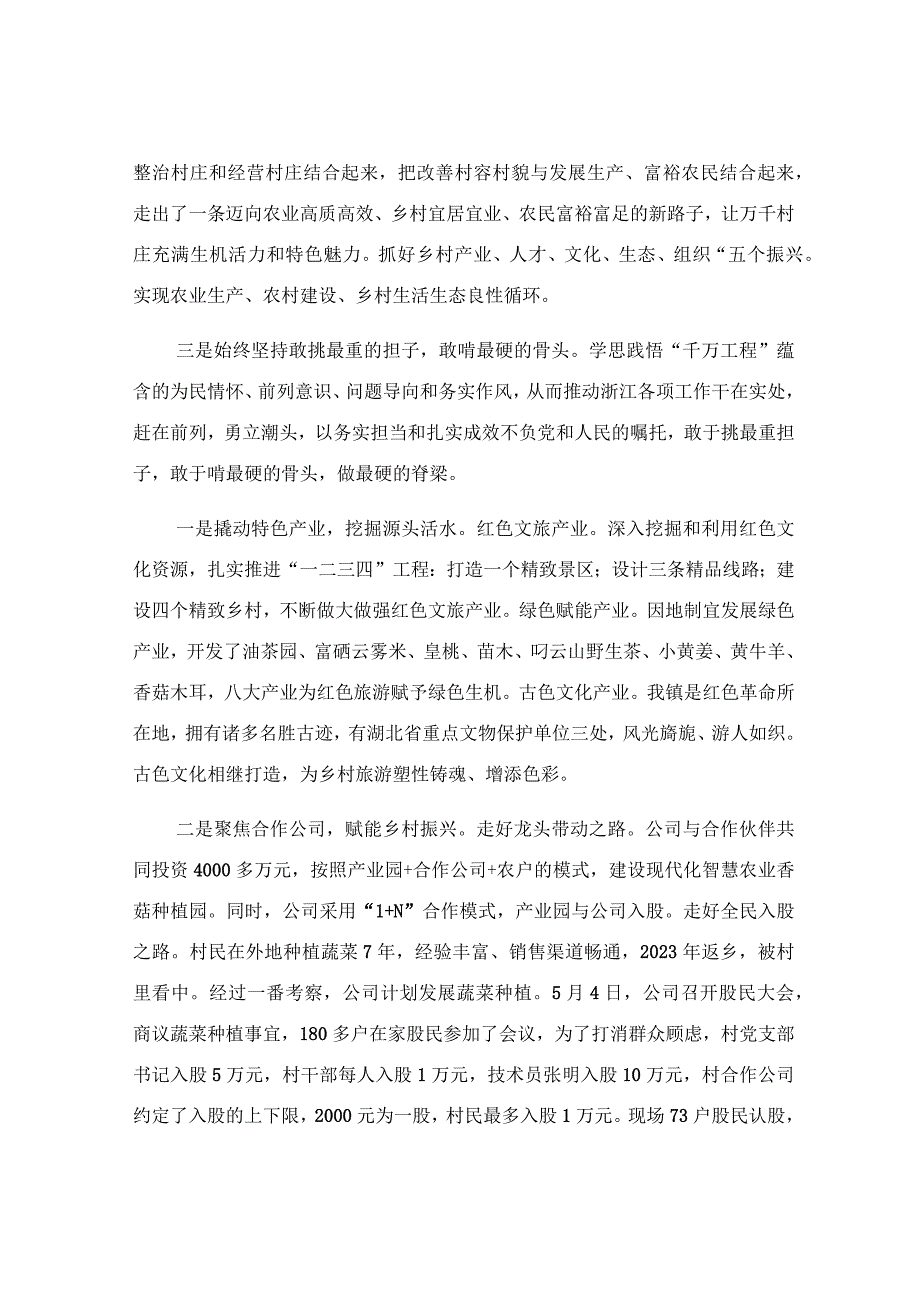 借脑借智取真经踔厉奋发勇前行千万工程交流发言稿.docx_第3页