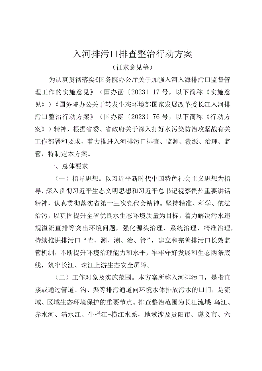 入河排污口排查整治行动方案.docx_第1页