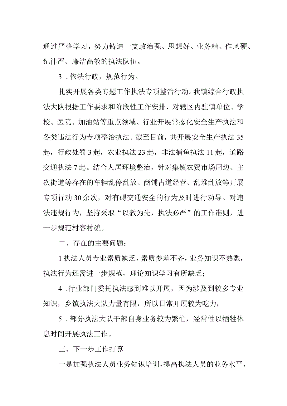 XX镇行政执法工作总结.docx_第2页