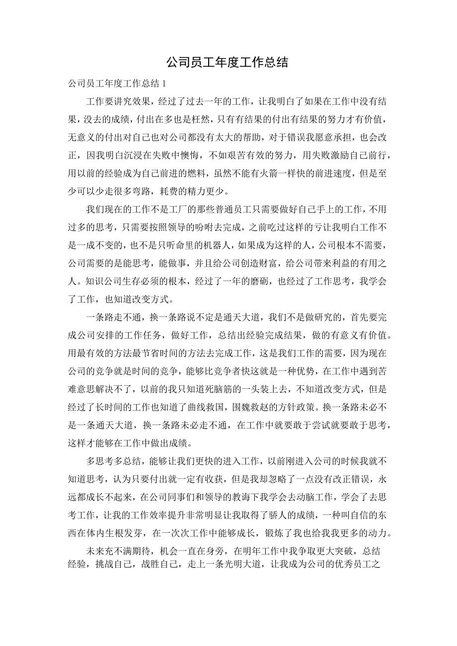 公司员工年度工作总结.docx_第1页