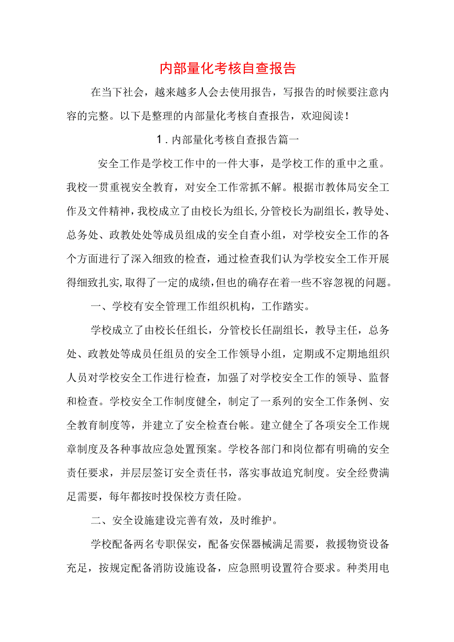 内部量化考核自查报告.docx_第1页