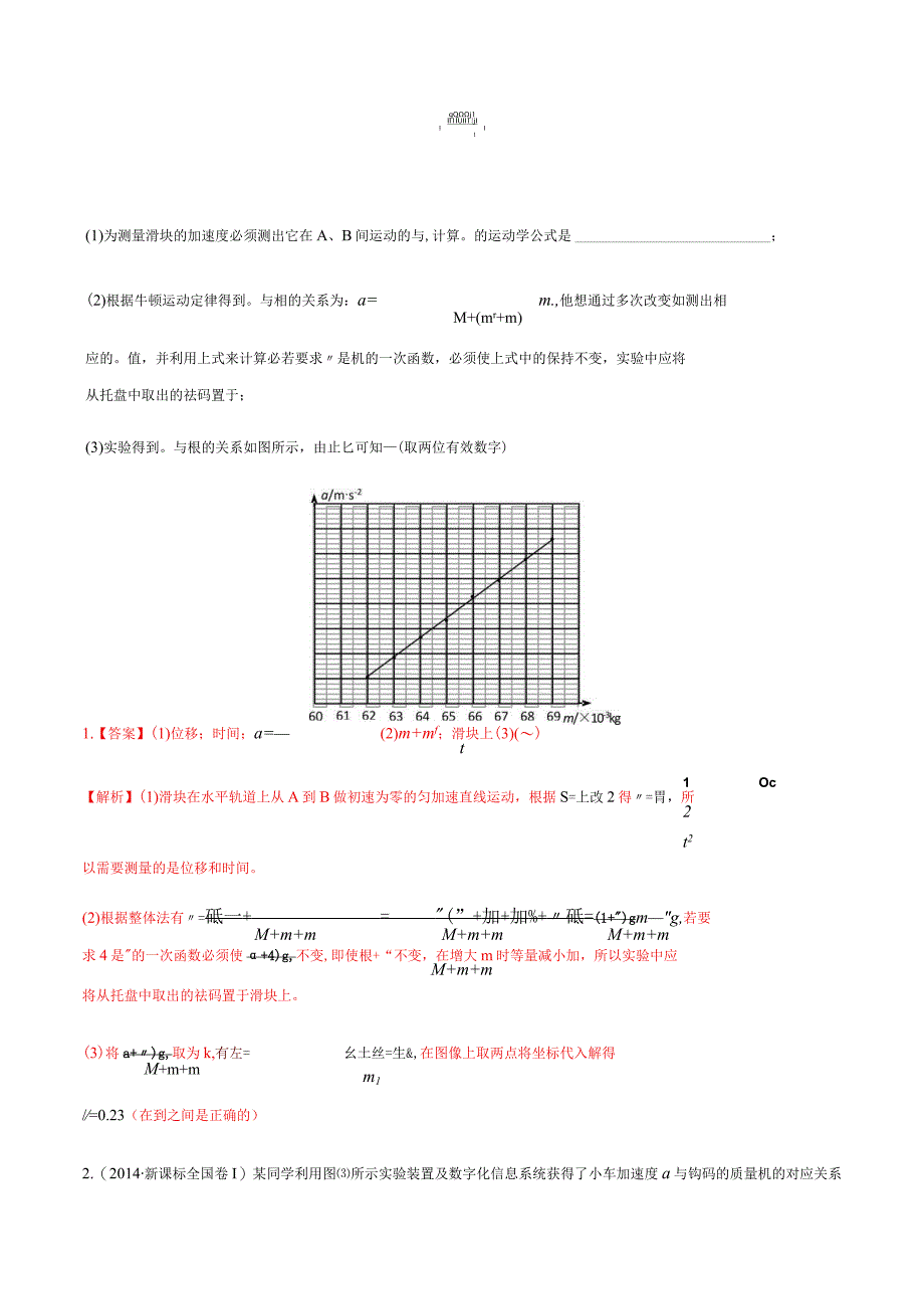 专题30 （实验）探究加速度与力和质量的关系（解析版）.docx_第3页