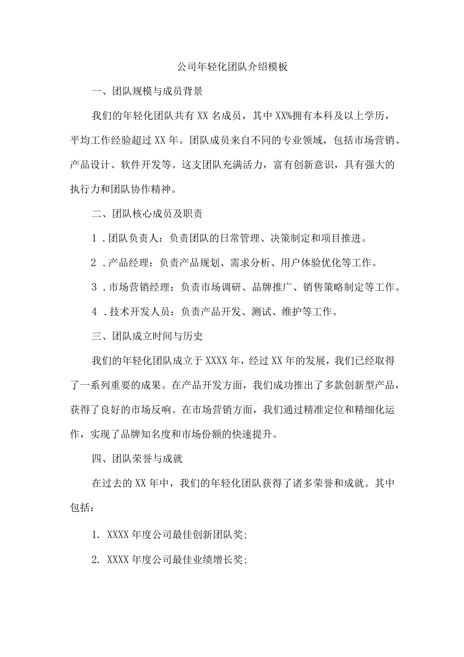 公司年轻化团队介绍模板.docx_第1页