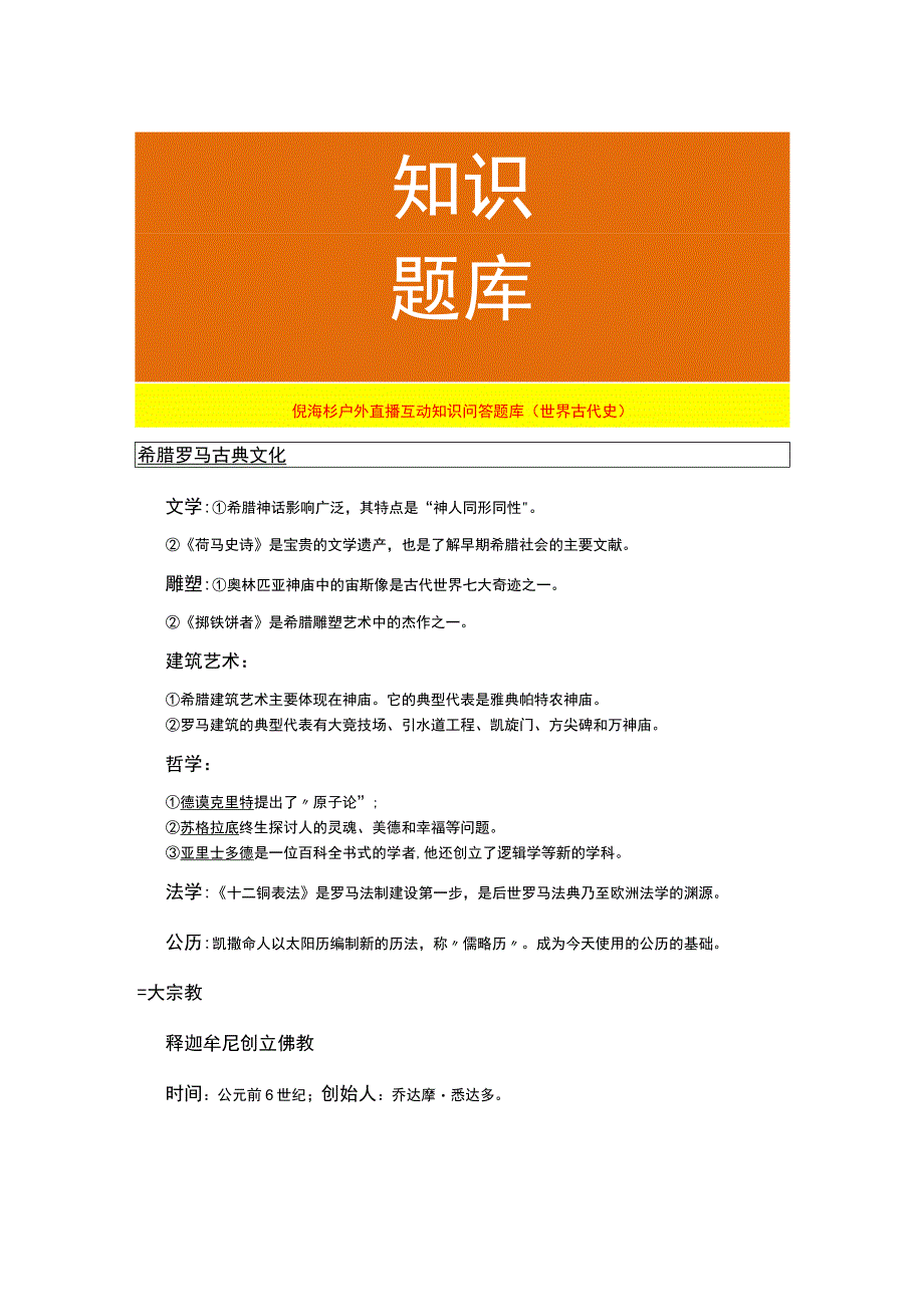 倪海杉户外直播互动知识问答题库（世界古代史）.docx_第1页