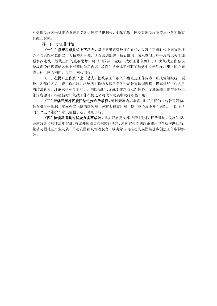 公司2023年度统战、民族团结进步工作总结.docx_第2页