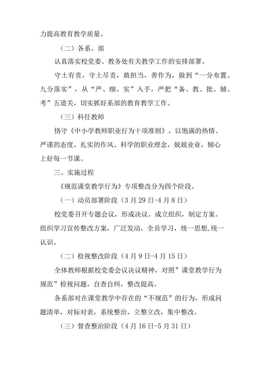 学校“规范课堂教学行为”专项整改方案.docx_第2页