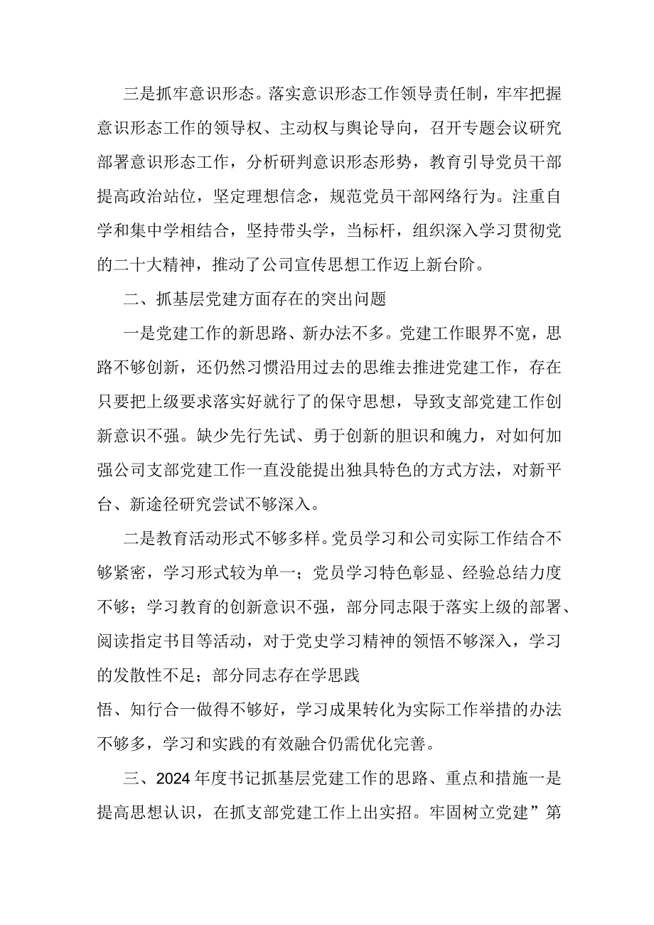 区城投公司党支部书记抓基层党建工作述职报告.docx_第2页