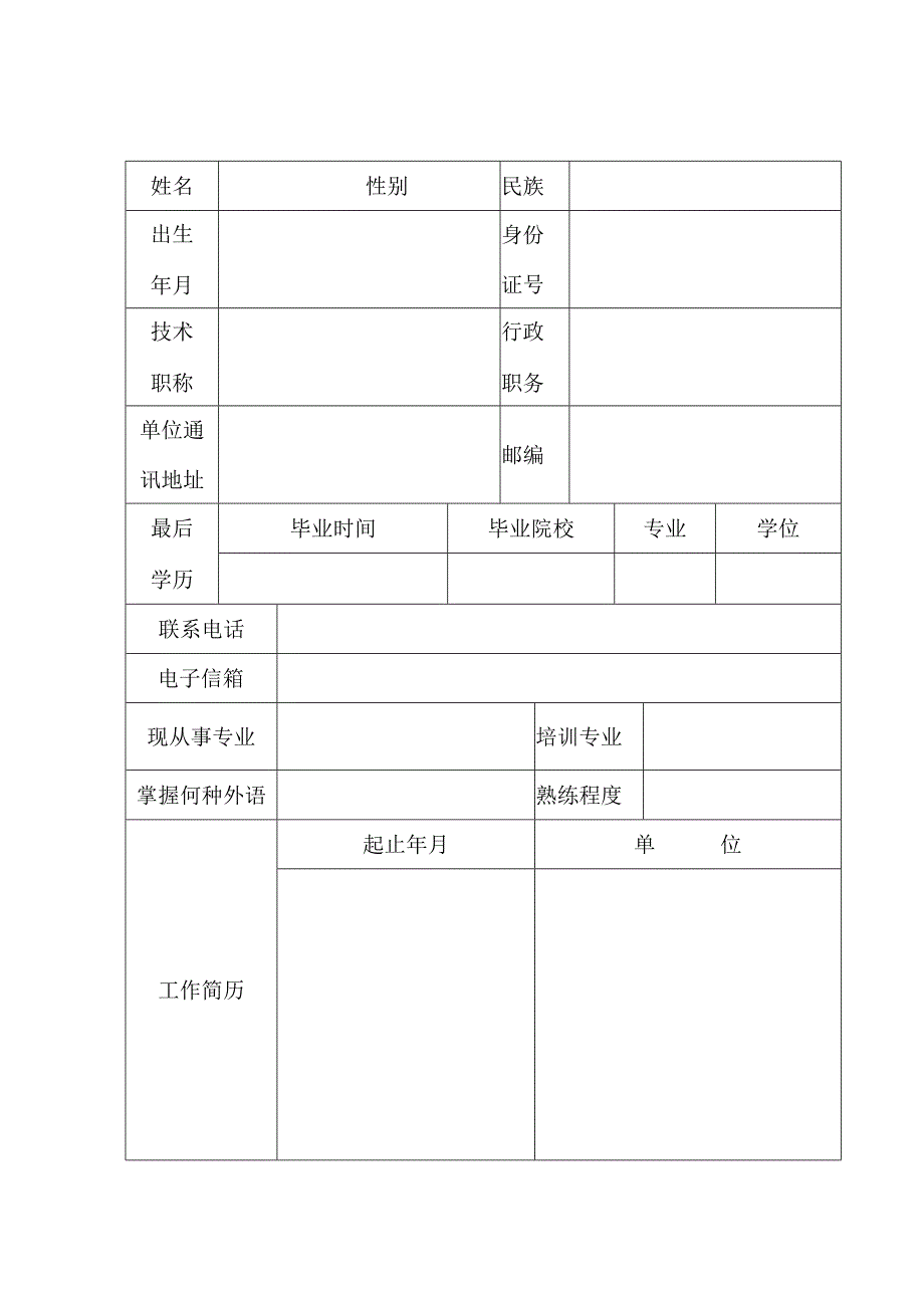 卫健委临床药师培训基地学员申请表.docx_第2页