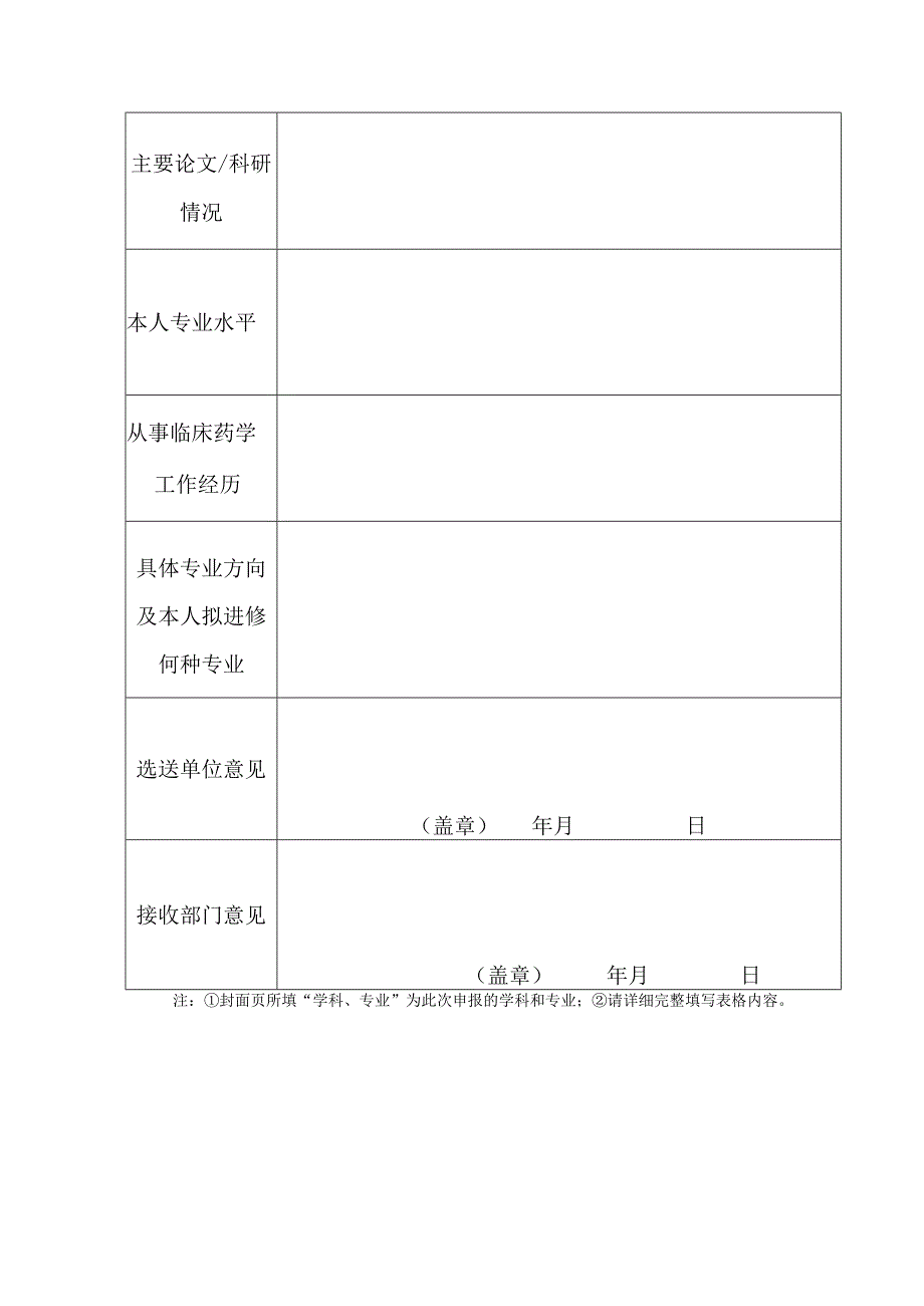 卫健委临床药师培训基地学员申请表.docx_第3页