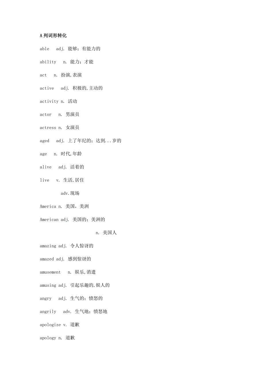 初中英语199组重要单词变形.docx_第1页